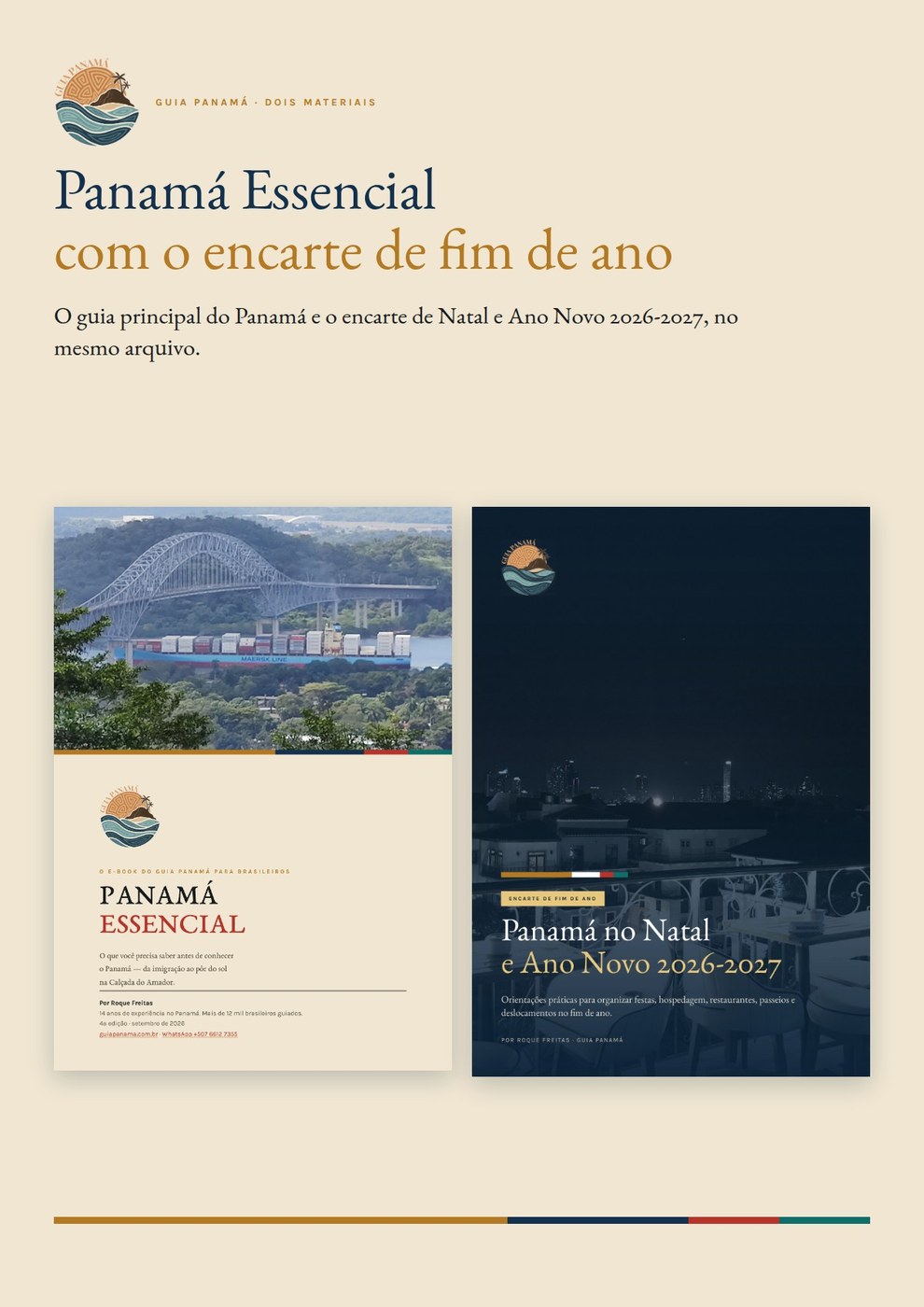Capa do e-book Panamá Essencial com o encarte de fim de ano
